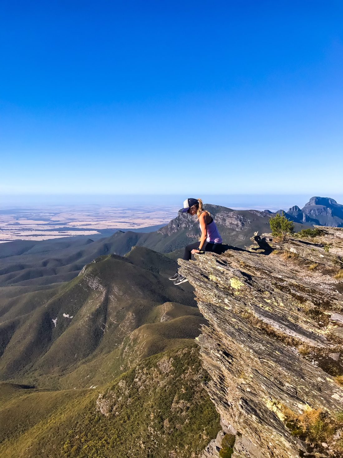 <p class="x_MsoNormal" style="text-align: center;"><strong>34° 22′ 32″ S, 118° 15′ 22″ E</strong></p>
<p></p>
<p>Sitting on top of the world, with my head firmly in the clouds...</p>
<p>Proudly standing tall at 1,099 metres above sea level, Bluff Knoll is the highest peak of WA's amazing south coast. Our hike proved a challenging, yet rewarding 6km return trip I'll never forget... Mainly because I can now add 'mountain climber' to my resume!</p>
